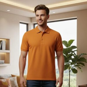 Polo T-shirt Half Sleeve (Orange)