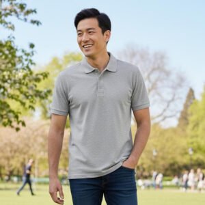 Polo T-shirt Half Sleeve (Grey)